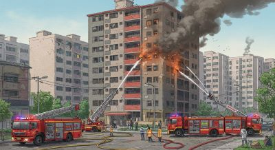 아파트 화재 예시