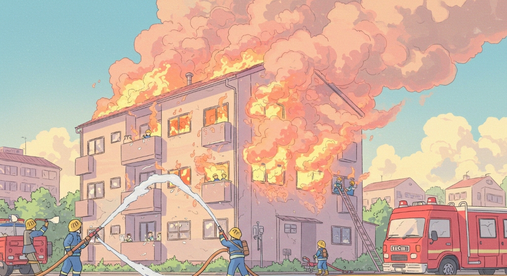 아파트 화재 예시